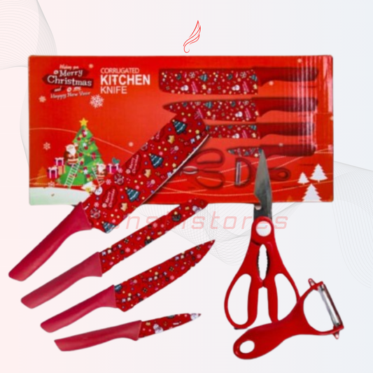 ChristmasChef™ Set de Cuchillos Navideños con Decoración